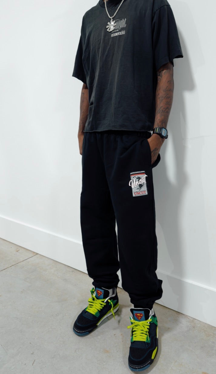 Black Uncut Sweats