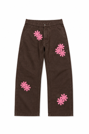 Brown & Pink Patch Denim
