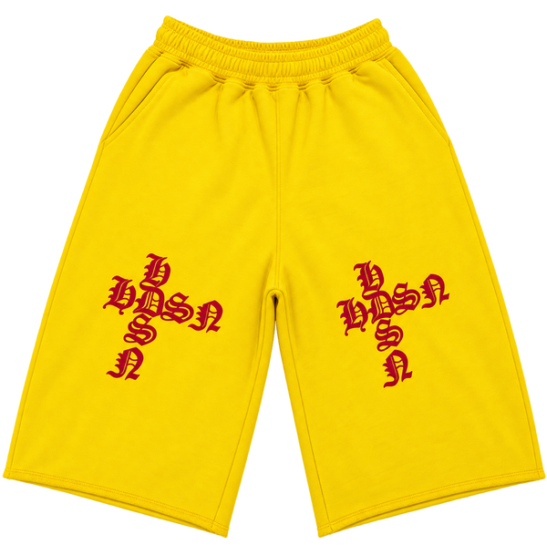 Yellow/Red 3/4 Shorts
