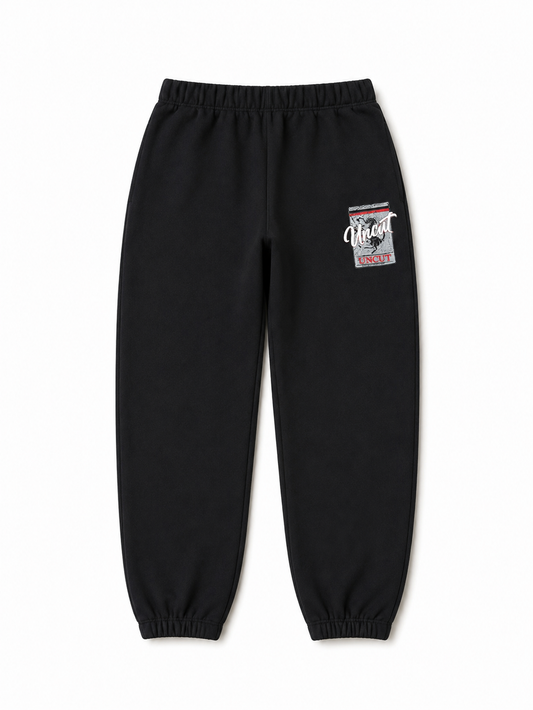 Black Uncut Sweats