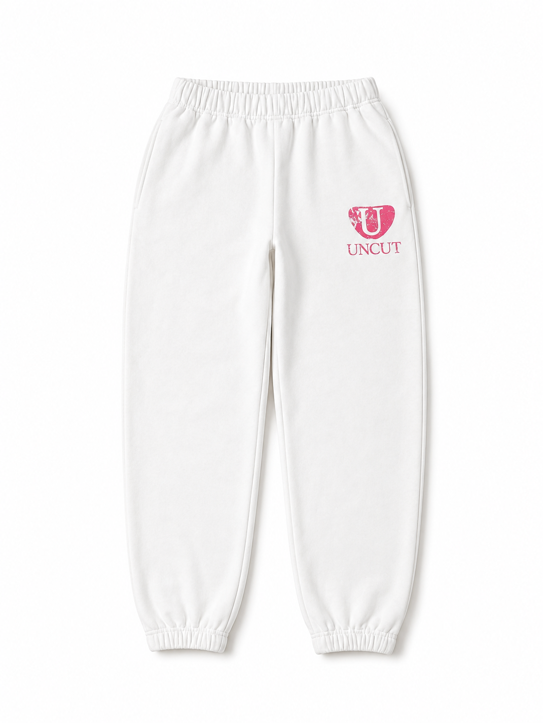 White Uncut Sweats