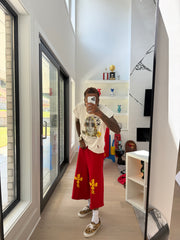 Red/Yellow 3/4 Shorts