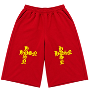 Red/Yellow 3/4 Shorts