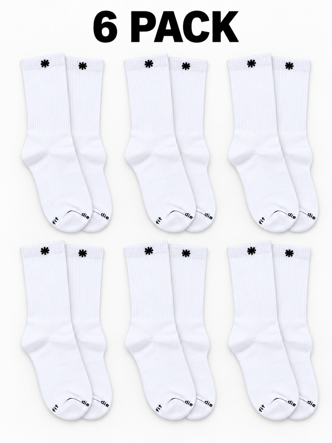 6 Pack Petal Socks
