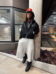 Black/Black Patch Hoodie