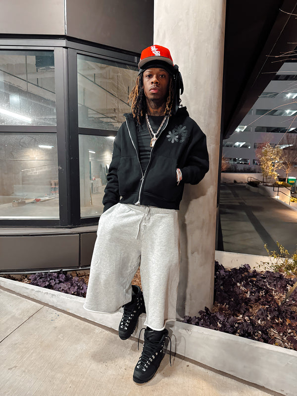 Black/Black Patch Hoodie