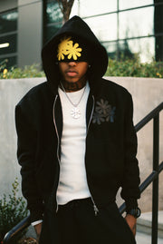 Black/Black Patch Hoodie